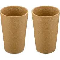 Koziol Tasse Koziol Bio-Circulair Connect Nature Wood 350 ml (2-Pièces)