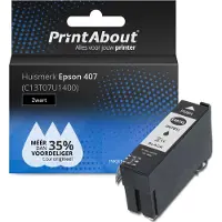 PrintAbout Cartouche compatible pour Epson 407 (C13T07U1400) - Noir