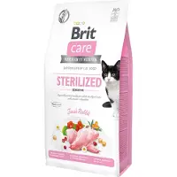 Brit Care Cat Grain-Free Sterilized Sensitive - Croquettes de lapin pour chats stérilisés avec digestion sensible - 7 kg