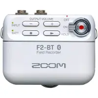 Zoom F2-BT Enregistreur de terrain avec Bluetooth et micro Lavalier blanc