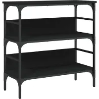 vidaXL Table console noir 75x32x75 cm bois d'ingénierie