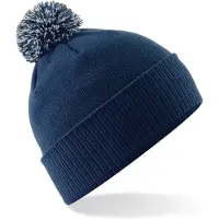 Beechfield Pack 50 Bonnet Snowstar French Navy/Light Grey - Beechfield B450 - Taille One Size