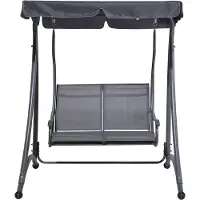 Beliani Balançoire Polyester Gris Tesero