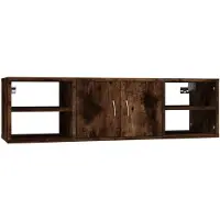 vidaXL Étagère murale chêne fumé 102x30x29 cm bois d'ingénierie