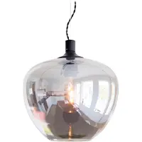 By Rydens Suspension Bellissimo argent fumé 1xE27x8W, verre, dimensions : 145x28x28 cm, IP20, par Rydens