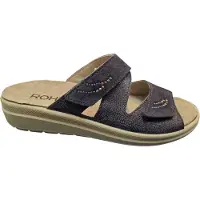 Rohde RIVELLA : Chaussons d'intérieur pour femmes, sandales, couleur bleue, pour un usage quotidien