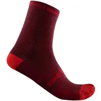 Castelli Chaussettes de Cyclisme Superleggera T 12 Sock Bordeaux-Pointure 36 - 39