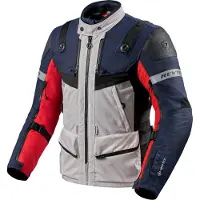 REV'IT! Revit Defender 3 GTX Veste textile pour moto, rouge/bleu, S
