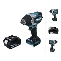 Makita DTW 701 T1 Visseuse à choc sans fil 18 V 700 Nm 1/2'' XPT Brushless + 1x batterie 5,0 Ah - sans chargeur