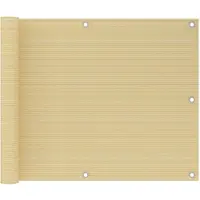 vidaXL Écran de balcon Beige 75x300 cm PEHD
