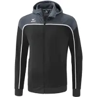 Erima Change By Veste d'Entraînement à Capuche Noir Gris/Gris Ardoise/Blanc Junior - 140