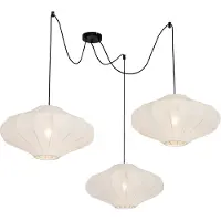 QAZQA Suspension design blanche 50 cm 3 lumières - Plu