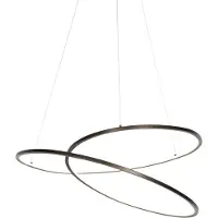 QAZQA Suspension design bronze 72 cm avec LED à intensité variable 3 niveaux - Rowan
