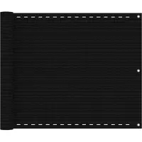 vidaXL Écran De Balcon Noir 75x300 Cm Pehd