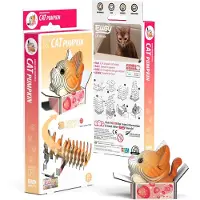 Eugy Le chaton Pumpkin . Puzzle 3D écologique -