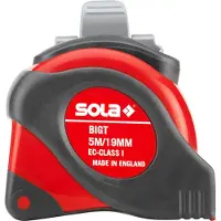 Sola Mètre-ruban de poche - - 8m - Jaune - 25mm - Précision avec touche stop