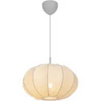 Nordlux Lustre textile Aeron, Variante : Ø 400 x 300 mm, E27, blanc, beige