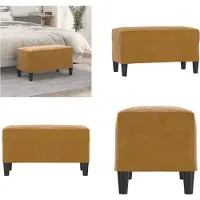 vidaXL Banc Marron 70x35x41 cm Velours