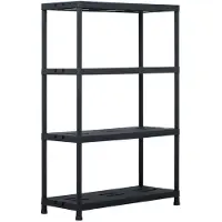 vidaXL Étagère De Rangement Noir 220 Kg 90x40x138 Cm Plastique