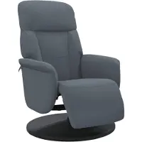 vidaXL Fauteuil inclinable avec repose-pied gris foncé velours