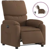 vidaXL Fauteuil relax électrique marron Tissu