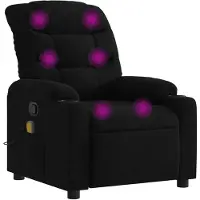 vidaXL Fauteuil de massage noir tissu