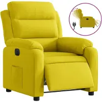 vidaXL Fauteuil relax électrique jaune velours