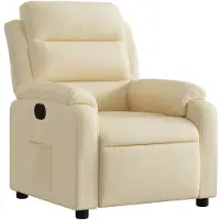 vidaXL Fauteuil relax Tissu Crème