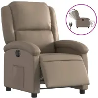vidaXL Fauteuil Relax Electrique Cappuccino Marron Similicuir
