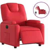 vidaXL Fauteuil relax électrique rouge similicuir