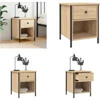 vidaXL Table de chevet chêne sonoma 40x42x50 cm bois d'ingénierie