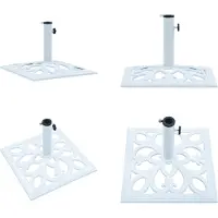 vidaXL Pied de parasol blanc 12 kg 49 cm Fonte