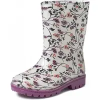 Gevavi Bottes de Pluie Gevavi Kids Rose Blanc Fleurs-Taille 27