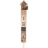 Lifetime Garden Garden Hôtel à insectes - bois - 160 x 14,5 x 10 cm - sur poteau