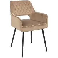 NABER Lera 1V, chaise, piétement noir, revêtement taupe
