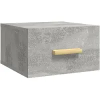vidaXL Table de chevet murale gris béton 35x35x20 cm
