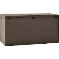 vidaXL Coffre de jardin brun 114x47x60 cm