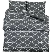 vidaXL Ensemble de literie Gris 200x220 cm coton