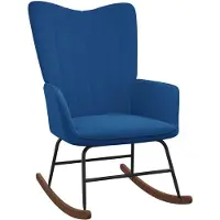 vidaXL Chaise à bascule Bleu Velours
