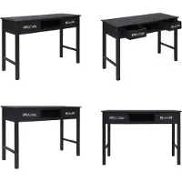 vidaXL Table console Noir 110x45x76 cm Bois