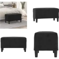 vidaXL Banc Noir 70x35x41 cm Velours