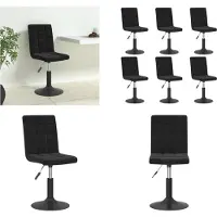 vidaXL Chaise de salle à manger 6 pcs. Pivotant Noir Velours