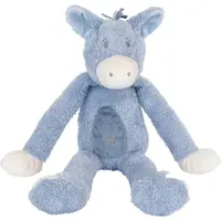Happy horse Doudou âne Denzell 40cm bleu - peluche douce