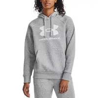 Under Armour Rival Fleece Big Logo Hoodie Gris M Femme