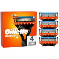 Gillette Fusion Lames de rechange Lames de rasoir Cartouches Têtes de rasoir Pack de 4