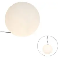 QAZQA Lampe d'extérieur moderne blanche 45 cm IP65 - Nura