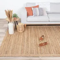 NATURL. Tapis en jute - Fair Naturel | 80x150 cm | Rectangulaire | Tissage plat