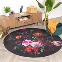 De Onlinewinkelier b.v. Volero - Tapis scandinave - Florine Noir/Rose - Ø 160 cm