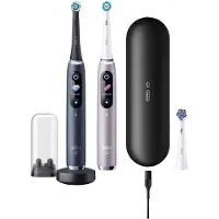 Braun Oral-B brosse électrique iO 9N zestaw DUO BLACK ONYX & QUARTZ ROSE