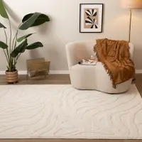 FRAAI Tapis lavable - Dunya Zebra Blanc | 160x230 cm | Rectangulaire | Pile courte